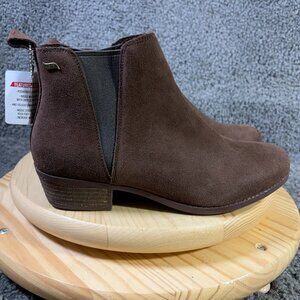 Skechers Arch Fit Lasso Chelsea Boots Womens Sz 11 Suede Orthopedic Ankle Bootie